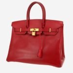 Hermès Birkin 35 cm handbag in red box leather