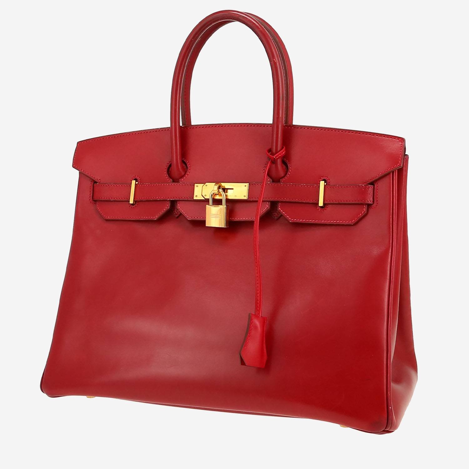 Hermès Birkin 35 cm handbag in red box leather Hermès Birkin 35 cm handbag in red box leather