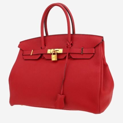 Hermès Birkin 35 cm handbag in red Casaque togo leather