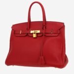 Hermès Birkin 35 cm handbag in red togo leather
