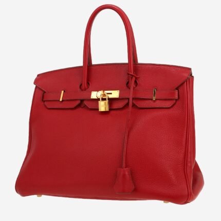 Hermès Birkin 35 cm handbag in red togo leather