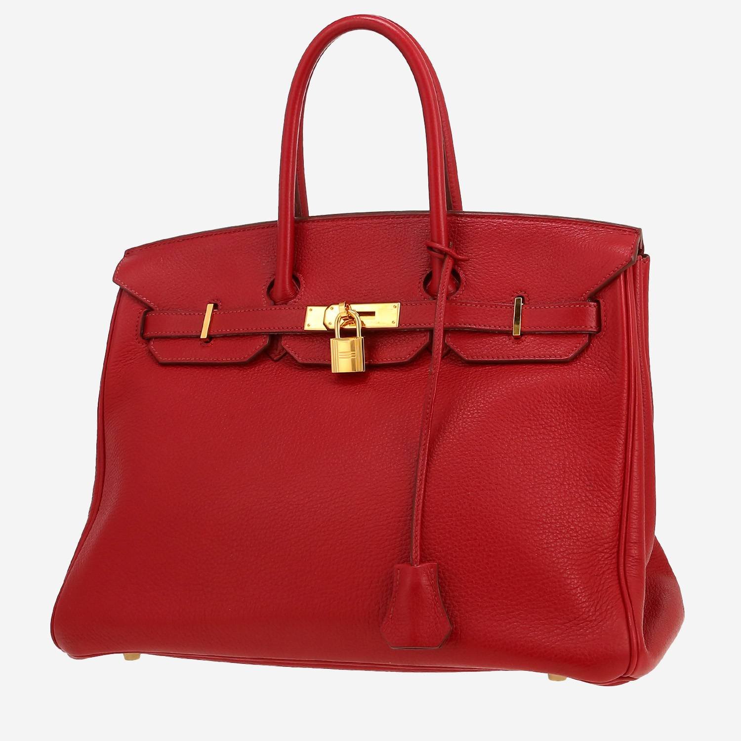 Hermès Birkin 35 cm handbag in red togo leather Hermès Birkin 35 cm handbag in red togo leather