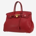 Hermès Birkin 35 cm handbag in red togo leather