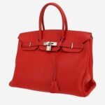 Hermès Birkin 35 cm handbag in red togo leather