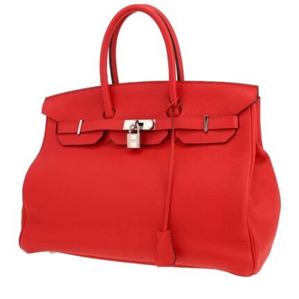 Hermès Birkin 35 cm handbag in red togo leather