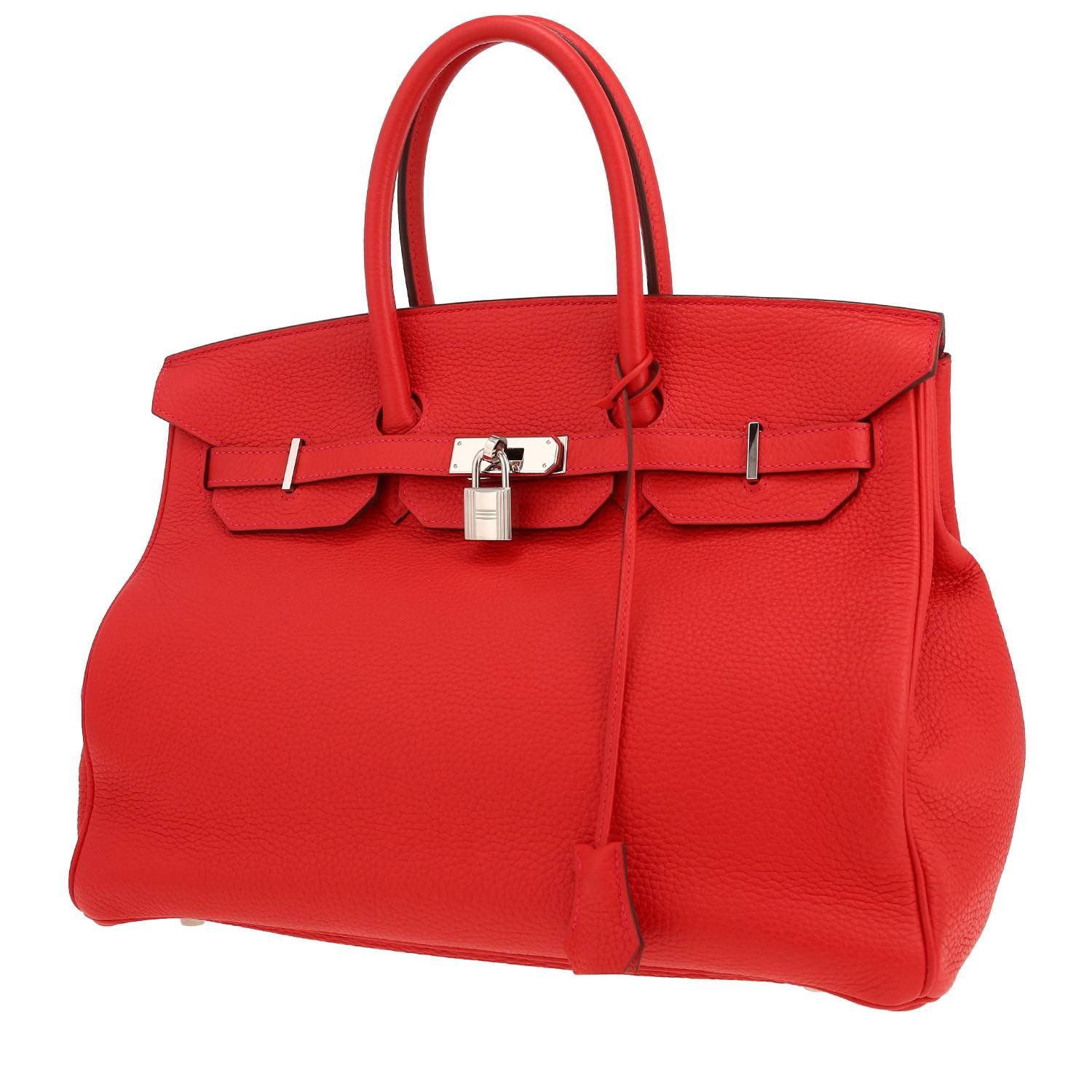 Hermès Birkin 35 cm handbag in red togo leather Hermès Birkin 35 cm handbag in red togo leather