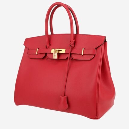 Hermès Birkin 35 cm handbag in red Vif epsom leather