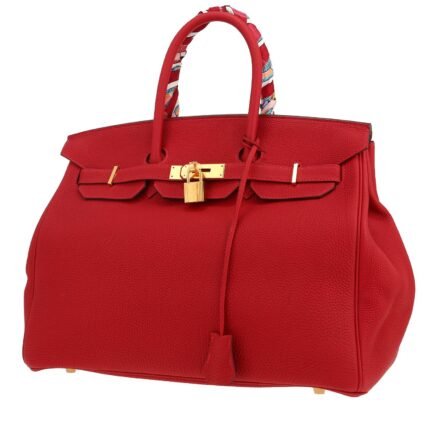 Hermès Birkin 35 cm handbag in red Vif togo leather