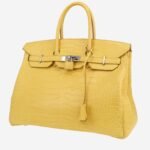 Hermès Birkin 35 cm handbag in yellow Mimosa alligator
