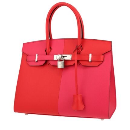 Hermès Birkin Casaque 30 cm handbag in rouge de coeur and rose Extreme epsom leather