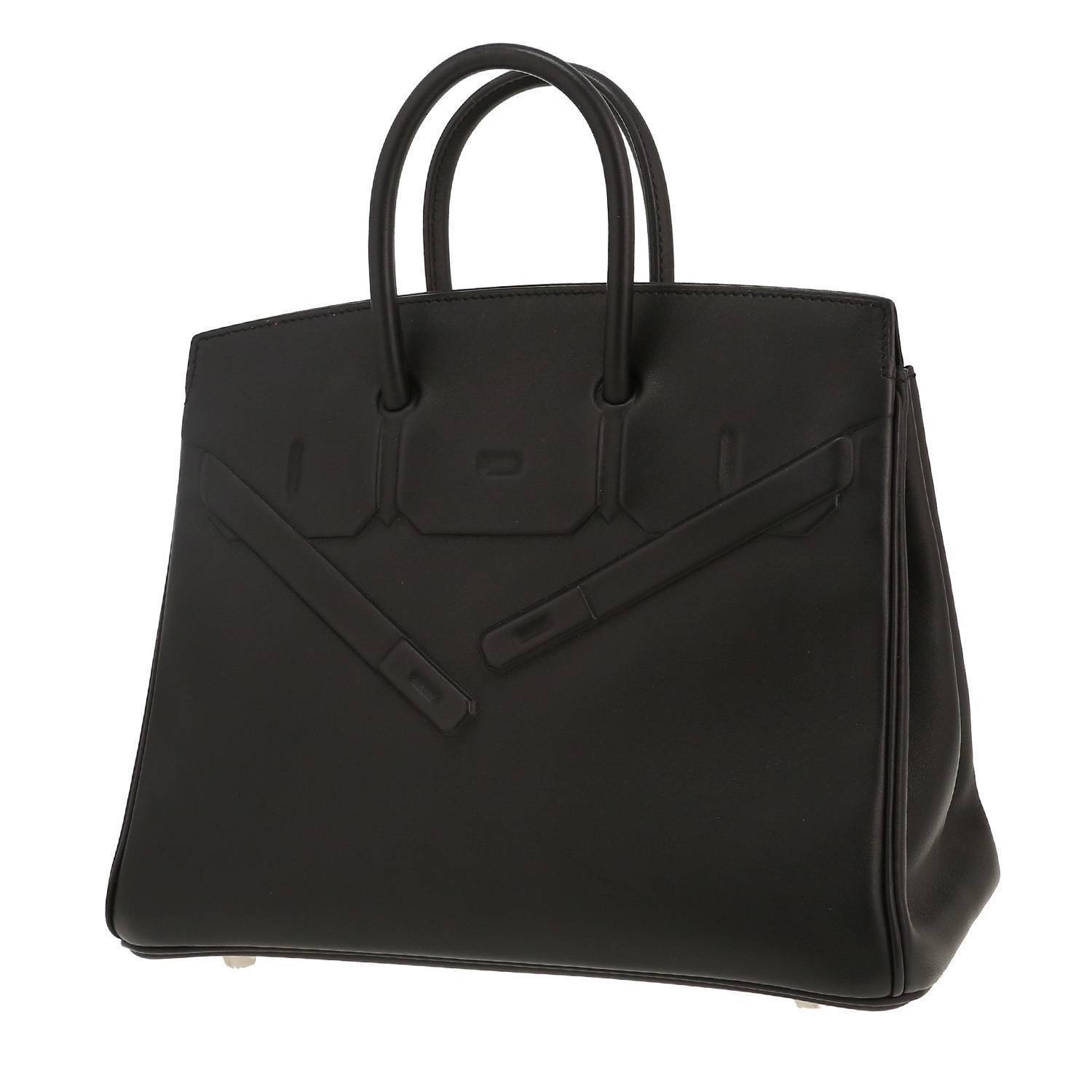 Hermès Birkin Shadow handbag in black Everkcalf leather Hermès Birkin Shadow handbag in black Everkcalf leather