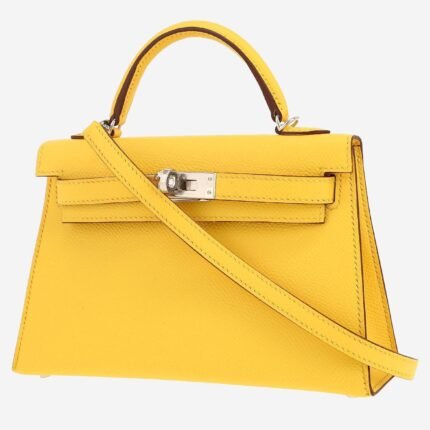 Hermès Kelly 20 cm handbag in yellow epsom leather