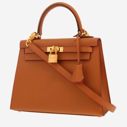 Hermès Kelly 25 cm handbag in gold epsom leather