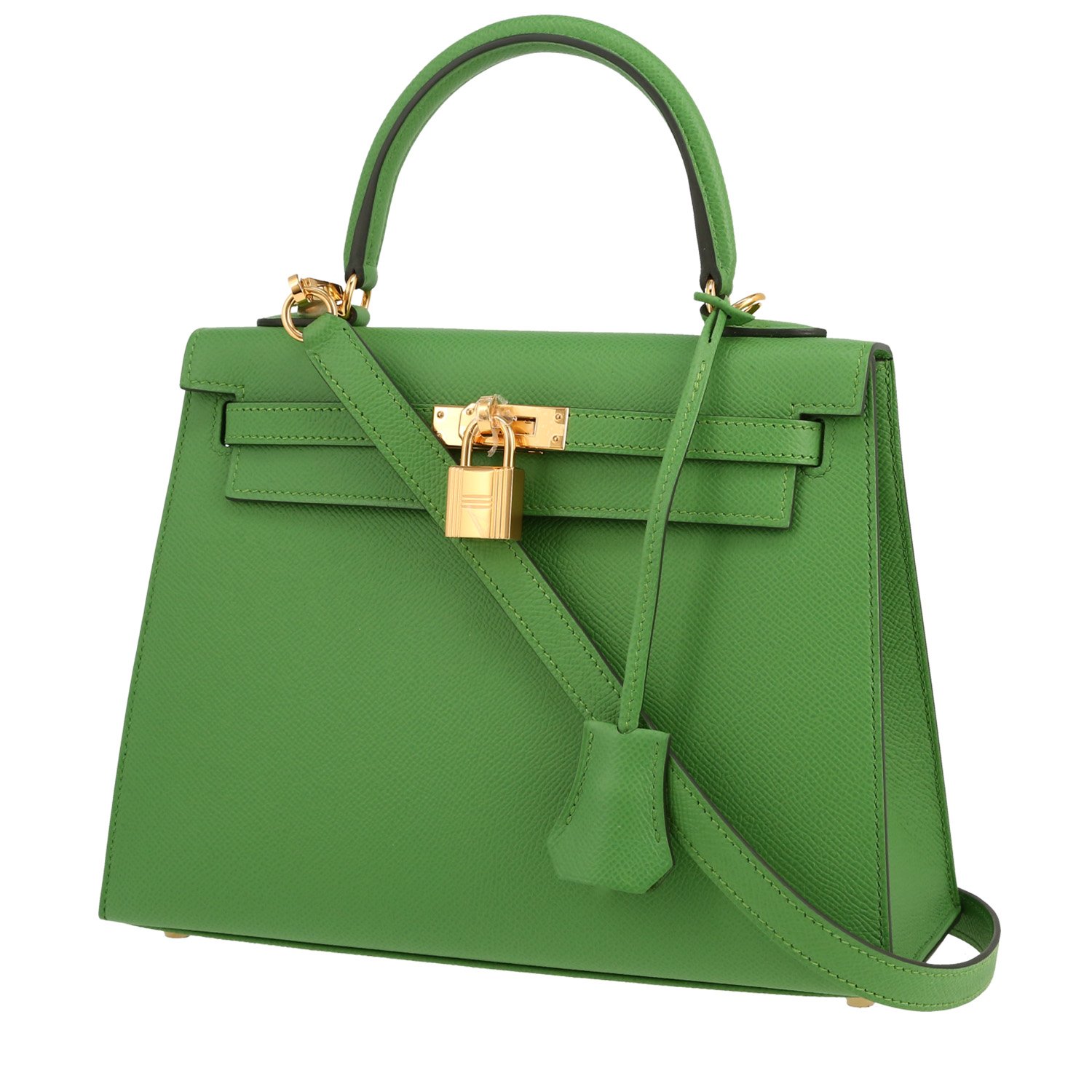 Hermès Kelly 25 cm handbag in Vert Yuka epsom leather Hermès Kelly 25 cm handbag in Vert Yuka epsom leather