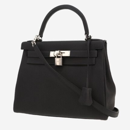 Hermès Kelly 28 cm handbag in blue togo leather