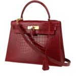 Hermès Kelly 28 cm handbag in red Vif alligator