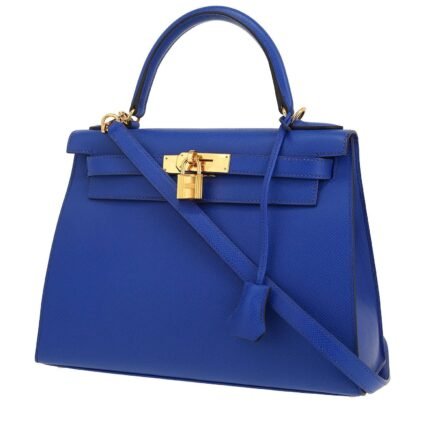 Hermès Kelly 28 cm handbag in Sapphire Blue epsom leather