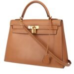 Hermès Kelly 32 cm handbag in gold natural leather