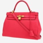 Hermès Kelly 32 cm handbag in pink togo leather