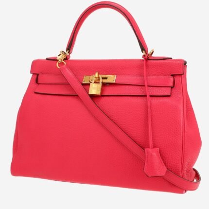 Hermès Kelly 32 cm handbag in pink togo leather