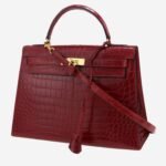 Hermès Kelly 32 cm handbag in red niloticus crocodile