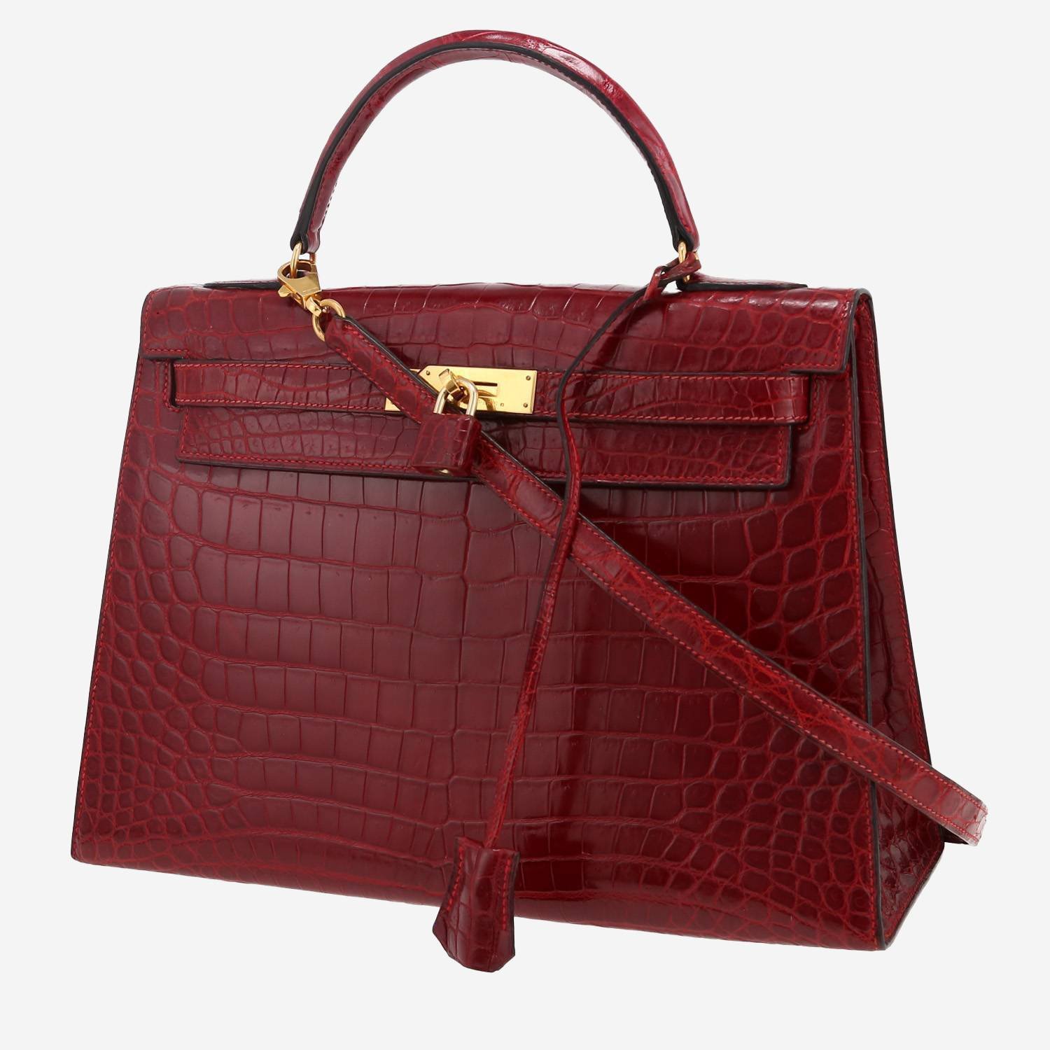 Hermès Kelly 32 cm handbag in red niloticus crocodile Hermès Kelly 32 cm handbag in red niloticus crocodile