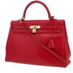Hermès Kelly Ghillies handbag in raspberry pink box leather