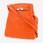 Hermès Kelly Sport handbag in orange ostrich leather