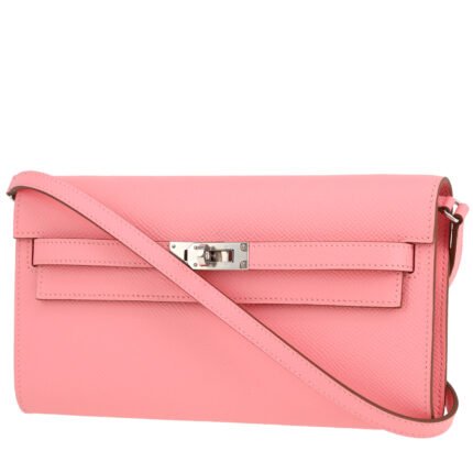Hermès Kelly To Go handbag/clutch in Rose Confetti epsom leather