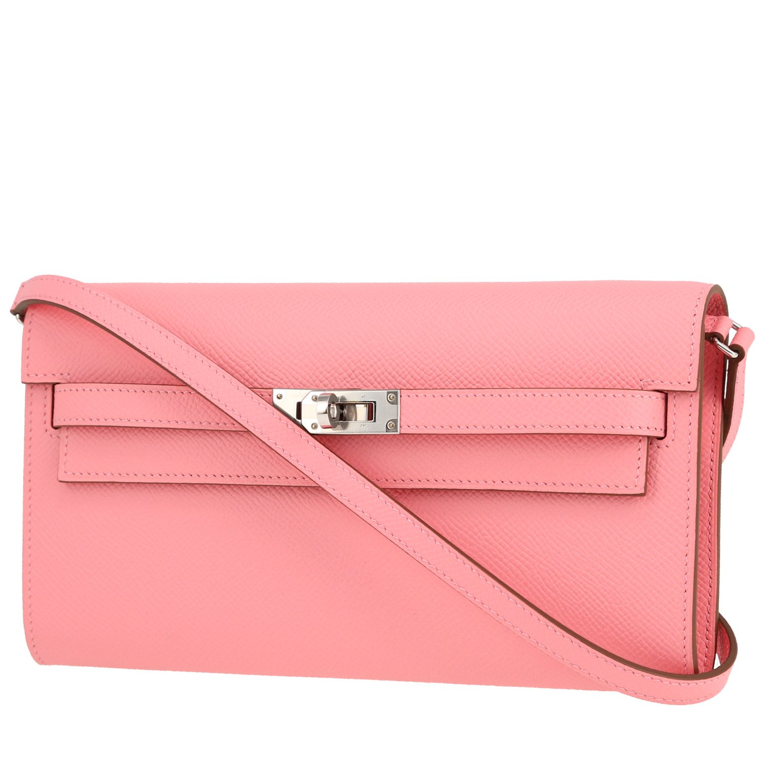 Hermès Kelly To Go handbag/clutch in Rose Confetti epsom leather