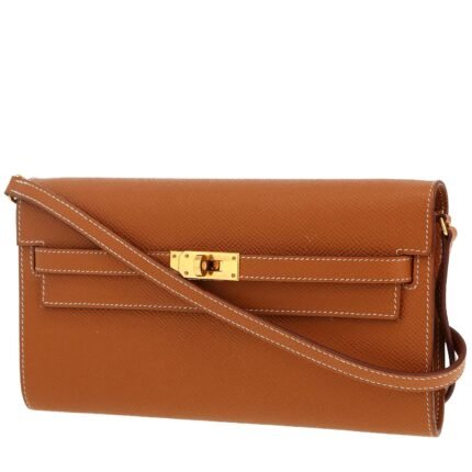 Hermès Kelly To Go shoulder bag in gold epsom leather