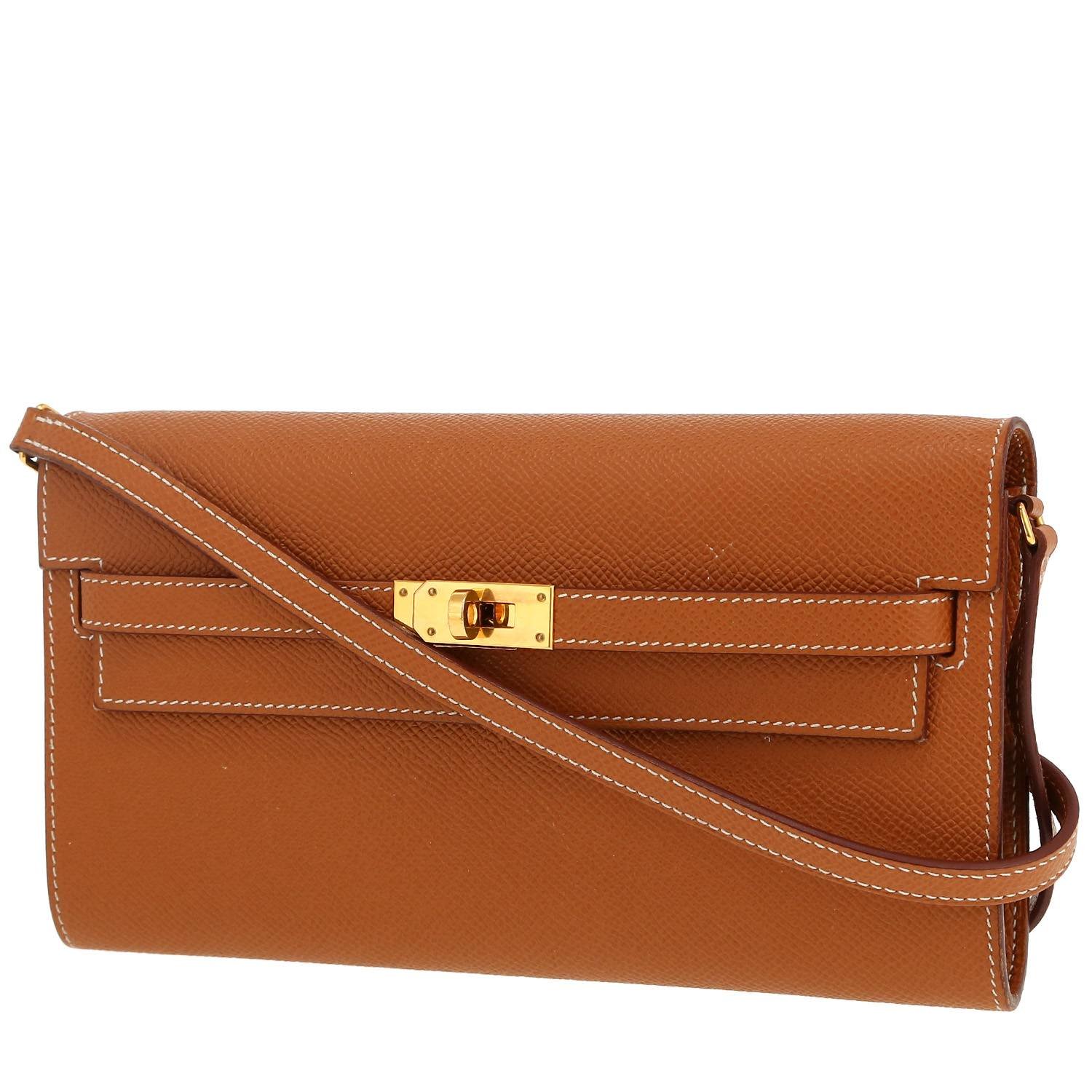 Hermès Kelly To Go shoulder bag in gold epsom leather