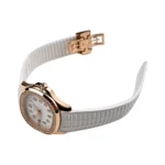 Patek Philippe Aquanaut 5269/200R-001 Luce Matted White Dial Diamond-Set Bezel 38mm 18K Rose Gold White Rubber Straps Unisex Watch