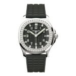 Patek Philippe Aquanaut Luce 5067A-001 Mysterious Black Dial Diamond Bezel 35.6mm Stainless Steel Black Rubber Strap Ladies Watch