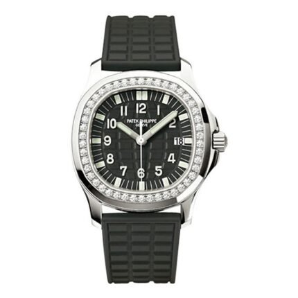 Patek Philippe Aquanaut Luce 5067A-001 Mysterious Black Dial Diamond Bezel 35.6mm Stainless Steel Black Rubber Strap Ladies Watch