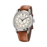 Patek Philippe Calatrava 5212A-001 Silvery Opaline Dial 40mm Stainless Steel Light Brown Calfskin Leather Men's Watch