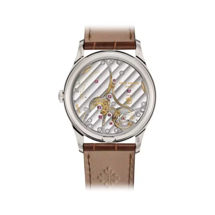 Patek Philippe Calatrava 6196P-001 Manual Winding Platinum Rose-Gilt Opaline Dial 38mm Unisex Watch - Luxury Souq