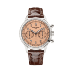 Patek Philippe Complications 5172G-010 Rose Gilt Opaline Salmon Dial 41mm 18kt White Gold Chocolate Brown Leather Straps Men's Watch