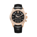 Patek Philippe Complications 5961R-010 40mm Ebony Black Dial Baguette 18k Rose Gold Diamond-Set Bezel Men's Watch