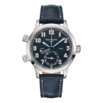 Patek Philippe Complications Calatrava 7234G-001 Blue Varnished Pilot Travel Time 37.5mm 18k White Gold Navy Blue Leather Straps Ladies Watch