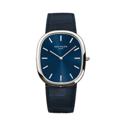 Patek Philippe Golden Ellipse 5738P-001 Blue Gold Sunburst Platinum Men's Watch