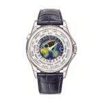 Patek Philippe Grand Complications 5131G-001 World Time 39.5mm White Gold Black Leather Straps Men's Watch