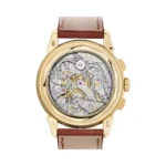 Patek Philippe Grand Complications 5270J-001 Perpetual Chronograph Hand Wind White Dial 32mm 18k Yellow Gold Brown Leather Straps Men's Watch