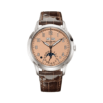 Patek Philippe Grand Complications 5320G-011 Salmon Dial 40mm 18k White Gold Shiny Chocolate Brown Leather Straps Men's Watch