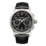 Patek Philippe Grand Complications 5370P-001 Split Seconds Chronograph 41mm Platinum Black Dial Black Leather Straps Men's Watch