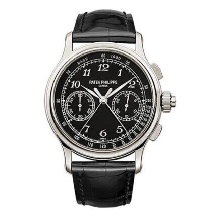 Patek Philippe Grand Complications 5370P-001 Split Seconds Chronograph 41mm Platinum Black Dial Black Leather Straps Men's Watch