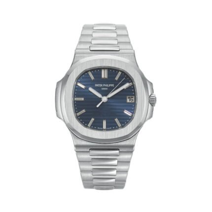 Patek Philippe Nautilus 5711/1P-001 Blue Baguette Dial 40th Anniversary Limited Edition Of 700 Pieces Platinum Men's Watch
