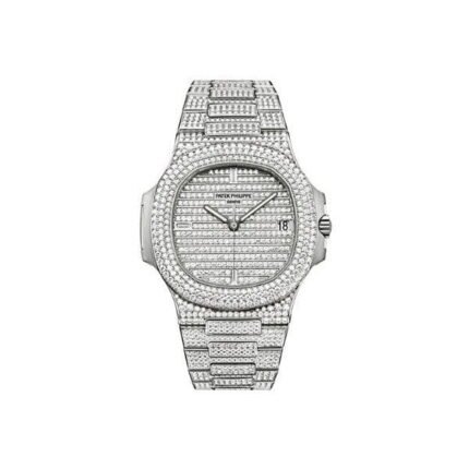 Patek Philippe Nautilus 5719/1G-001 Diamond Paved 18kt White Gold Men's Watch