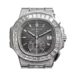 Patek Philippe Nautilus 5980/1400G-010 Chronograph Diamond Set Men's Watch