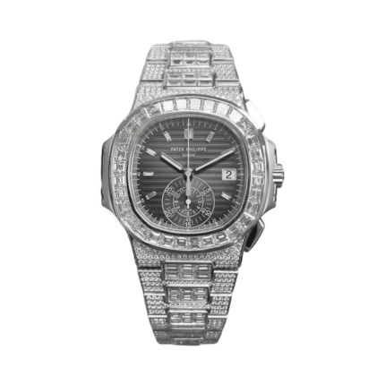 Patek Philippe Nautilus 5980/1400G-010 Chronograph Diamond Set Men's Watch
